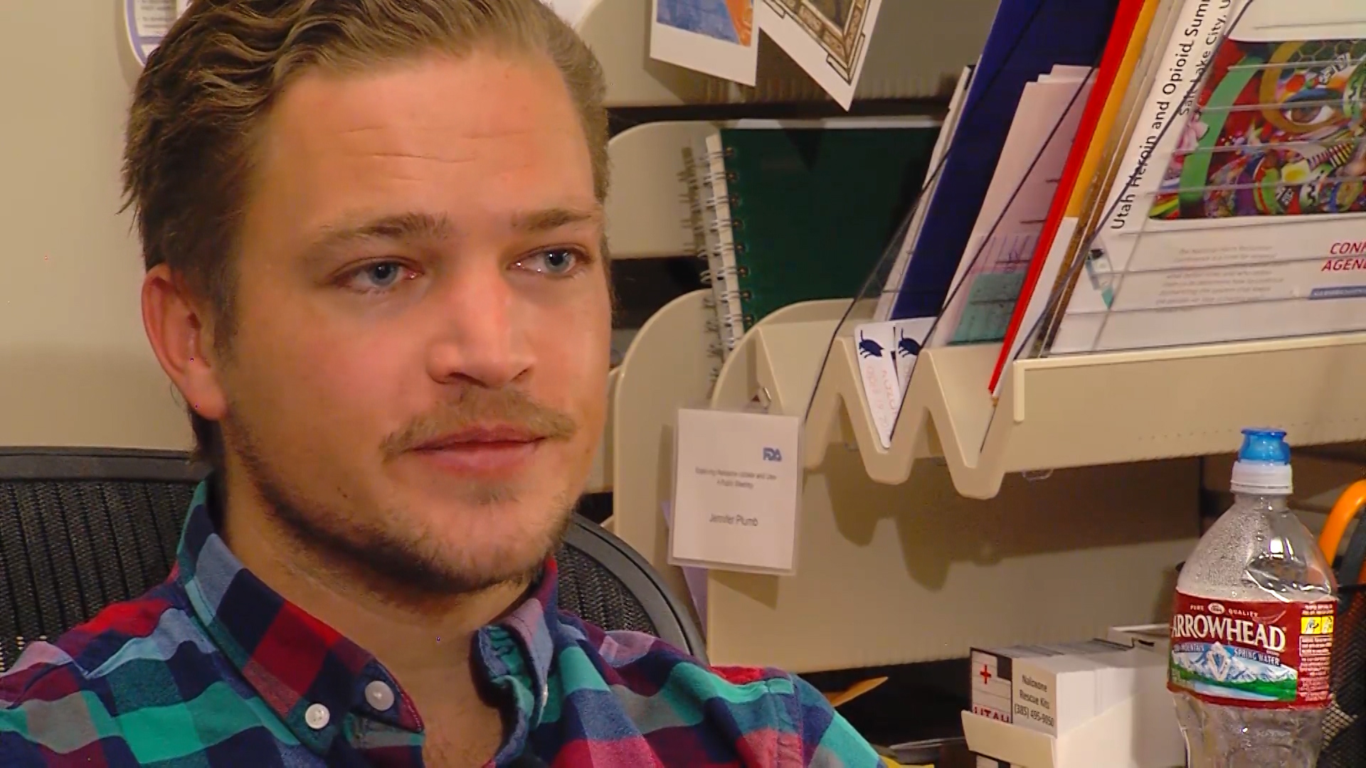 Sam Plumb and his sister started the organization Utah Naloxone to generate awareness of the life-saving powers the drug holds. Their mission is a personal one after losing their brother Andy to a drug overdose. (Photo: Winston Armani, KSL TV)