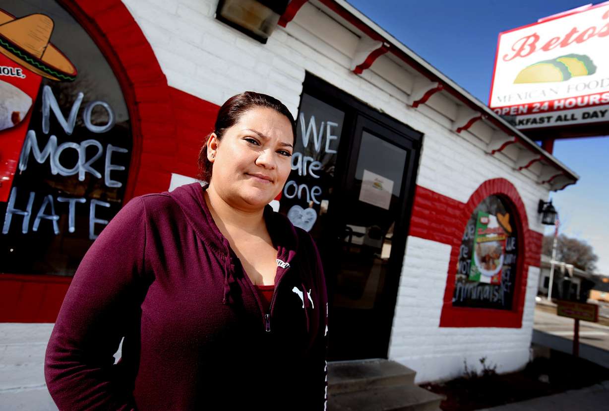 Carolyn Aleman, owner of Beto's on Washington Boulevard in Ogden, chose to mark "A Day Without Immigrants" by closing the restaurant on Thursday, Feb. 16, 2017. The closing was a way for Aleman and her employees to "express our unity with the suffering of families, desperation of kids and the targeting of our community by federal and local agencies. We are not a race of criminals, we are a race of hard-working people that work every day to serve you the best." (Photo: Laura Seitz, Deseret News)