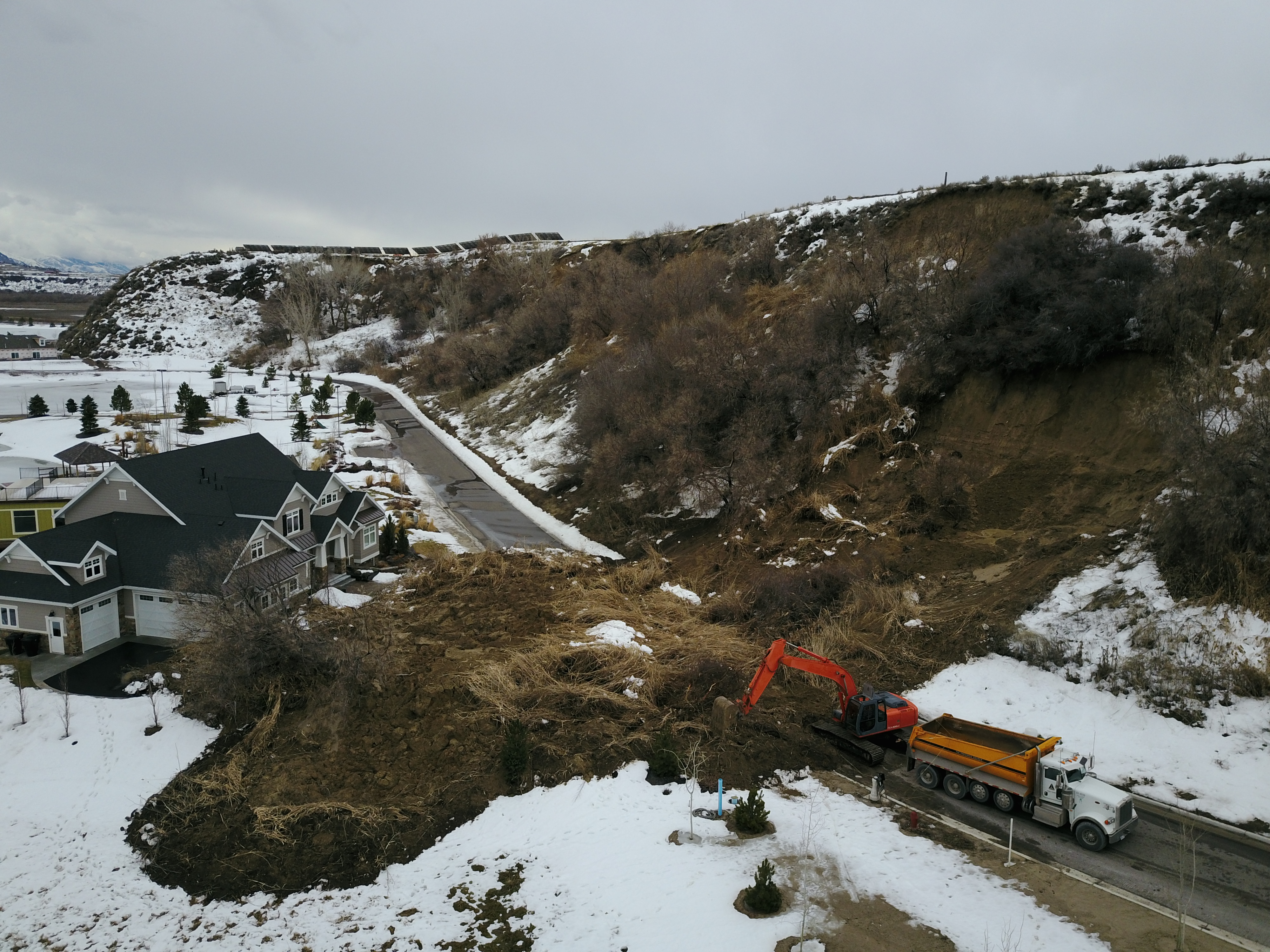 Photos of a Box Elder County landslide taken with a drone on Feb. 19, 2017. (Photo: Pete Clark, submitted using iWitness)