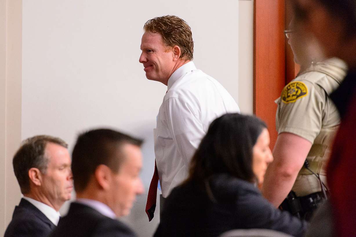 Jeremy Johnson leaves the courtroom after again refusing to answer questions during former Utah Attorney General John Swallow's trial at the Matheson Courthouse in Salt Lake City on Tuesday, Feb. 21, 2017. Photo: Trent Nelson