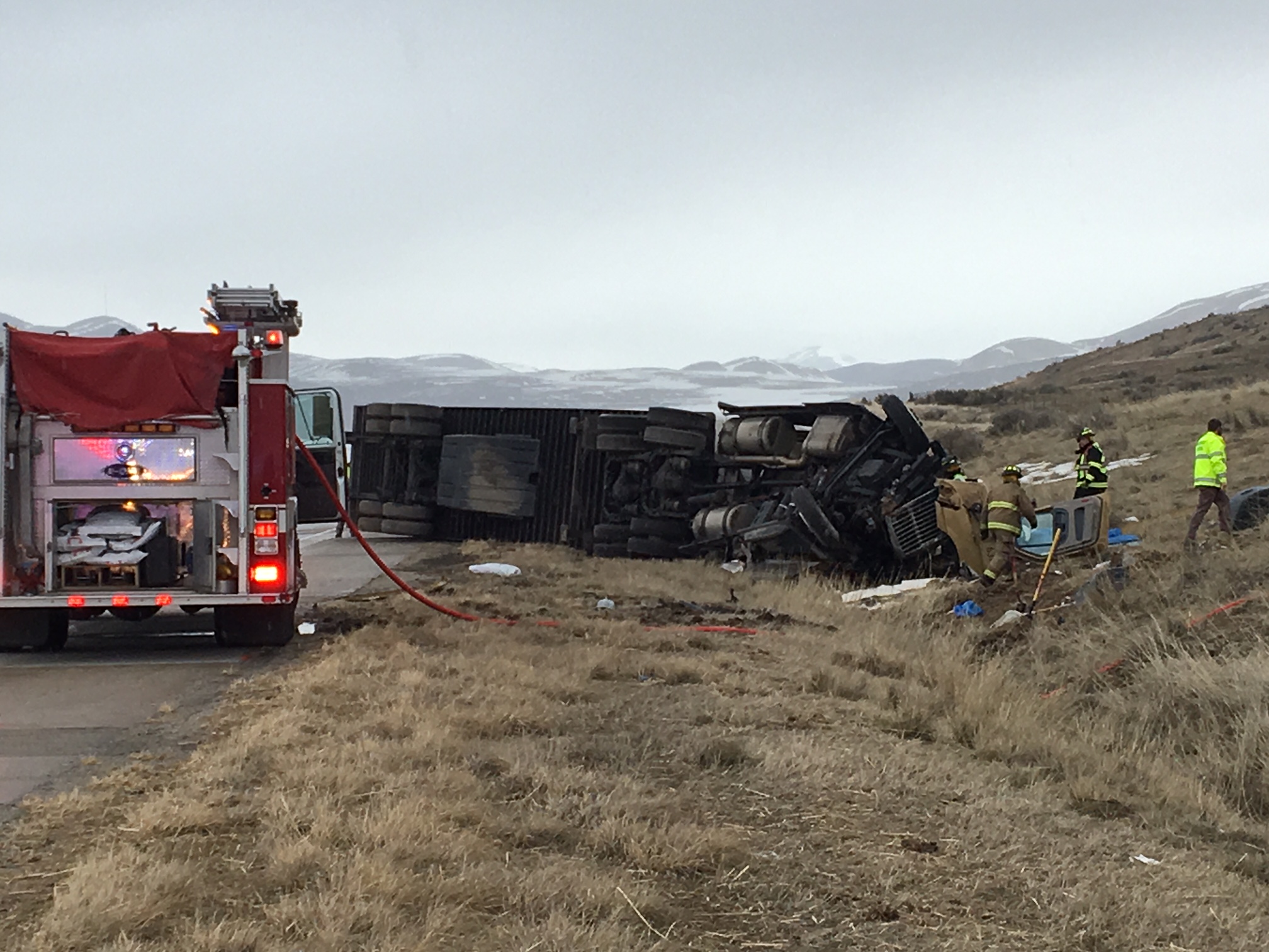Police ID Florida man killed after semitruck rolls near Tremonton