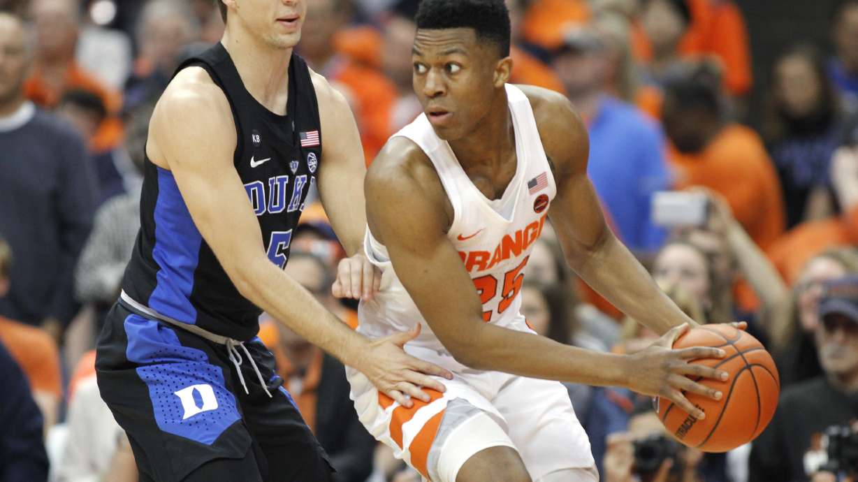 Gillon's 3 at buzzer lifts Syracuse past No. 10 Duke 78-75