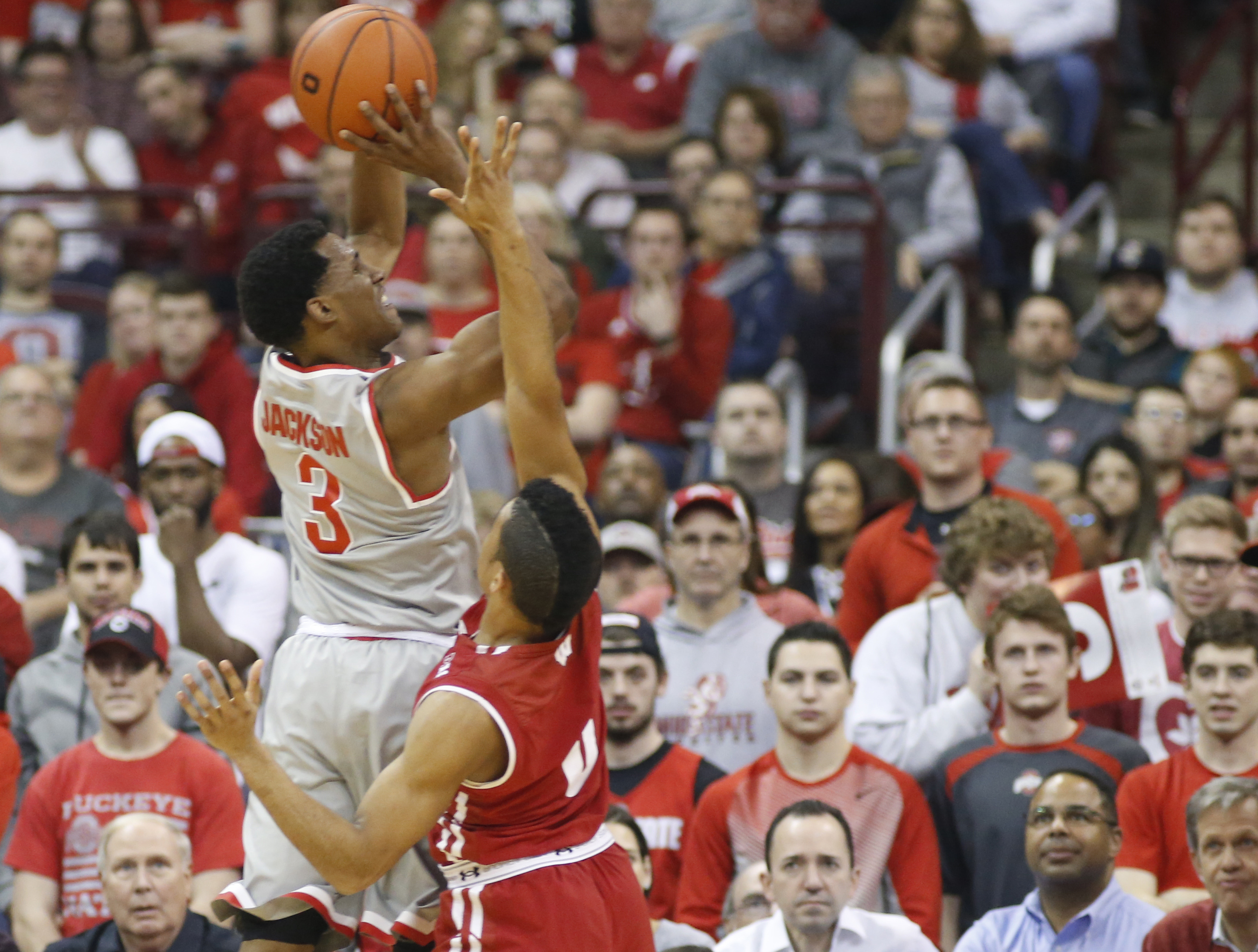 Jackson scores 18 as Ohio State beats No. 16 Wisconsin