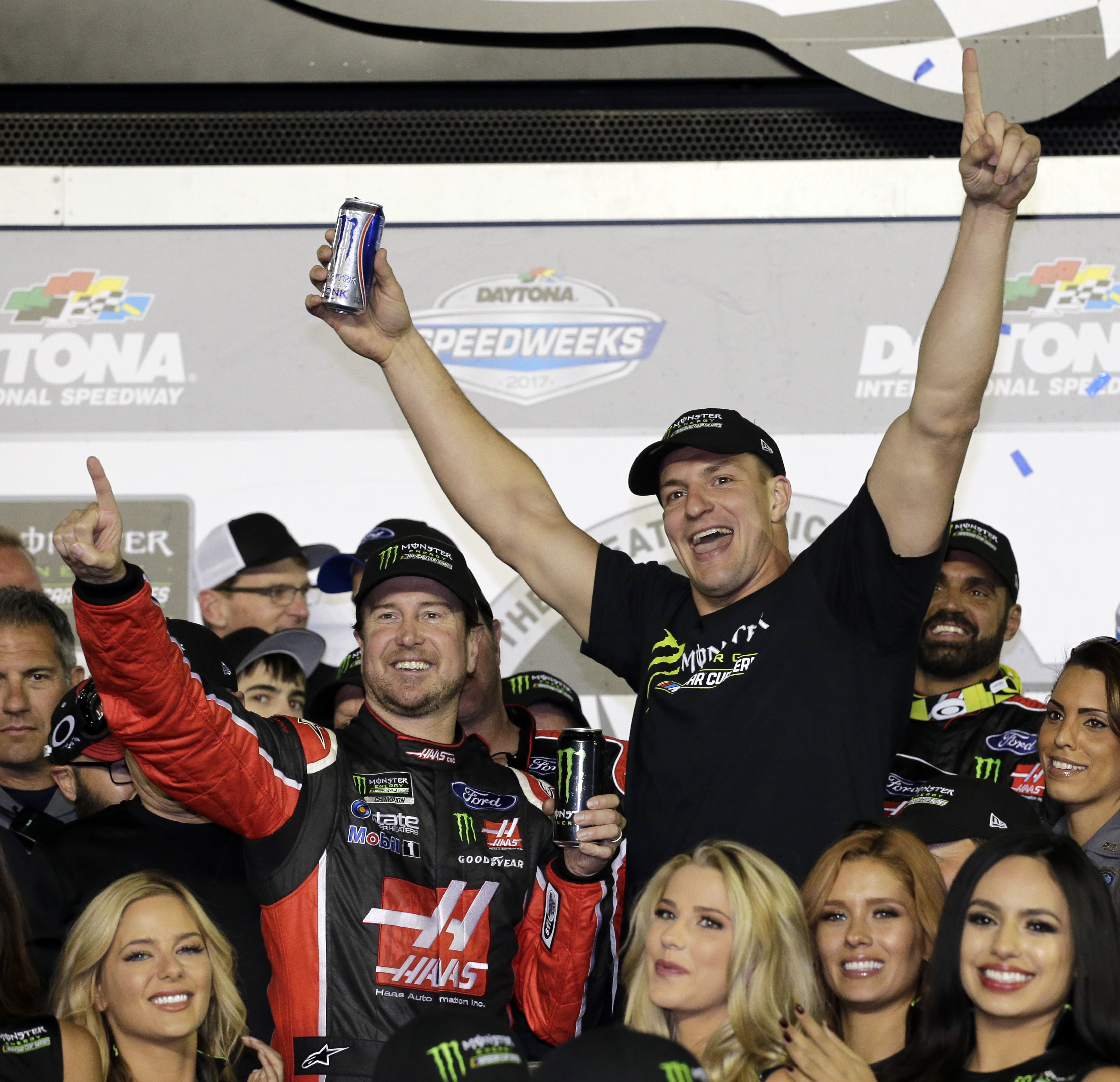 Party time! Outlaw, Smoke, Gronk turn Daytona 500 into bash