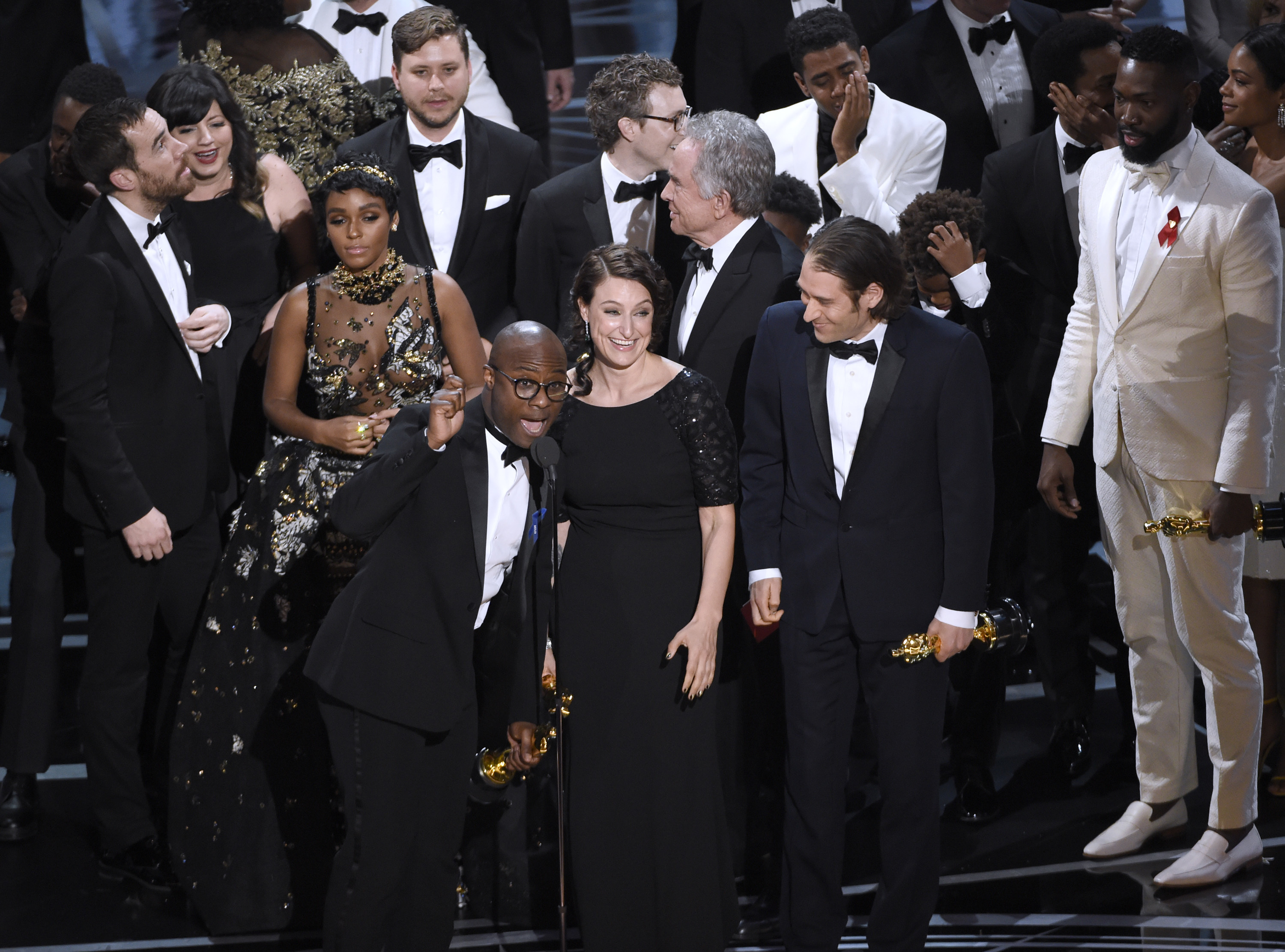 Here's what happened onstage during the Oscars' mistake