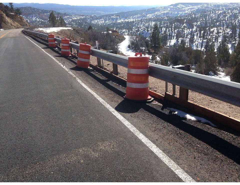 A photo of a landslide next to state Route 12 near Tropic, Utah taken on Feb. 13, 2017 (Photo: Bryce Canyon National Park)