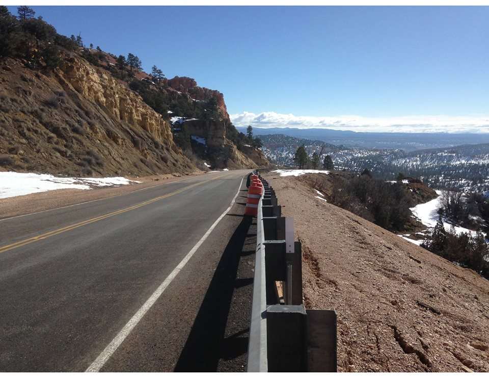 A photo of a landslide next to state Route 12 near Tropic, Utah taken on Feb. 13, 2017 (Photo: Bryce Canyon National Park)