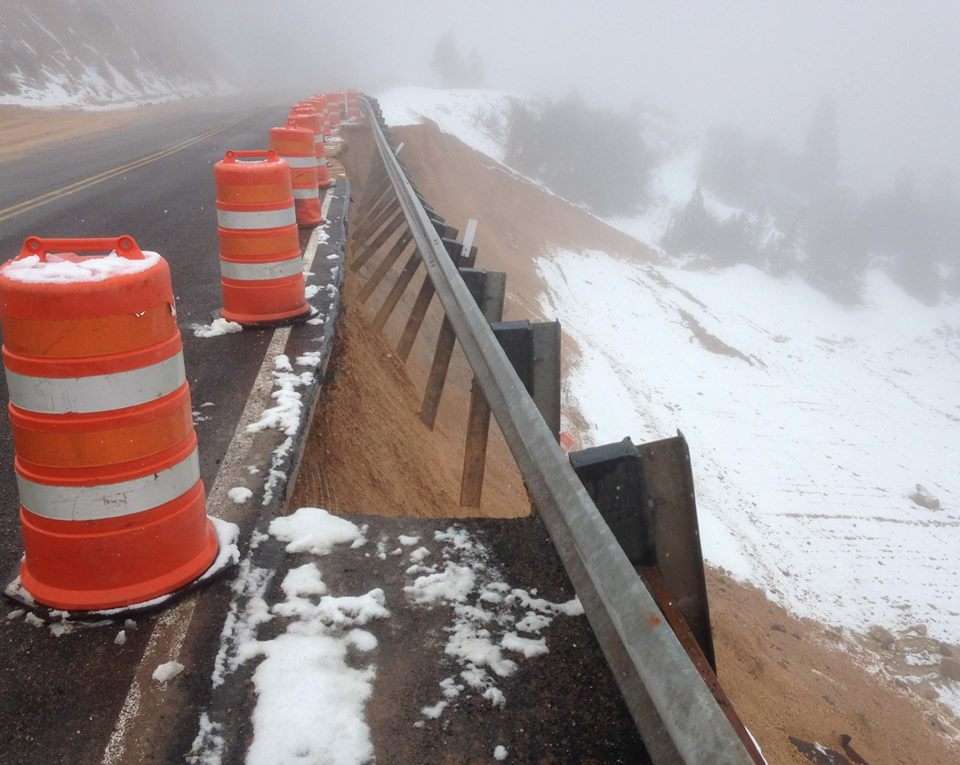 A photo of a landslide next to state Route 12 near Tropic, Utah taken on Feb. 19, 2017 (Photo: Bryce Canyon National Park)