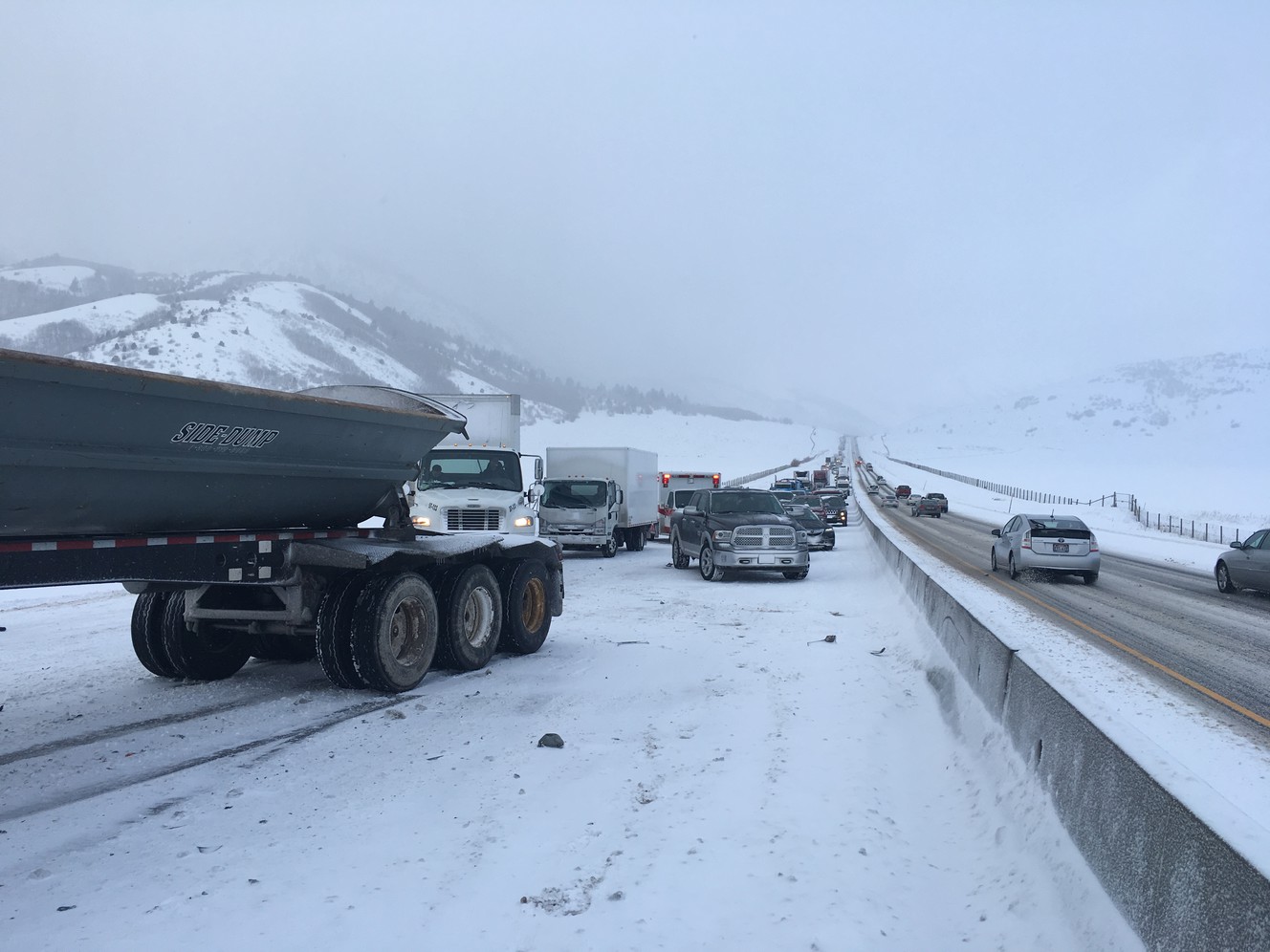 18 injured in Wellsville Canyon pileup during blizzard conditions