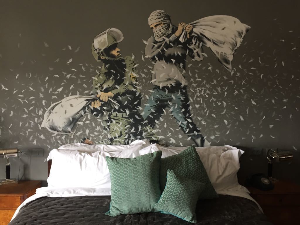 Banksy's art in West Bank hotel with world's 'worst view'