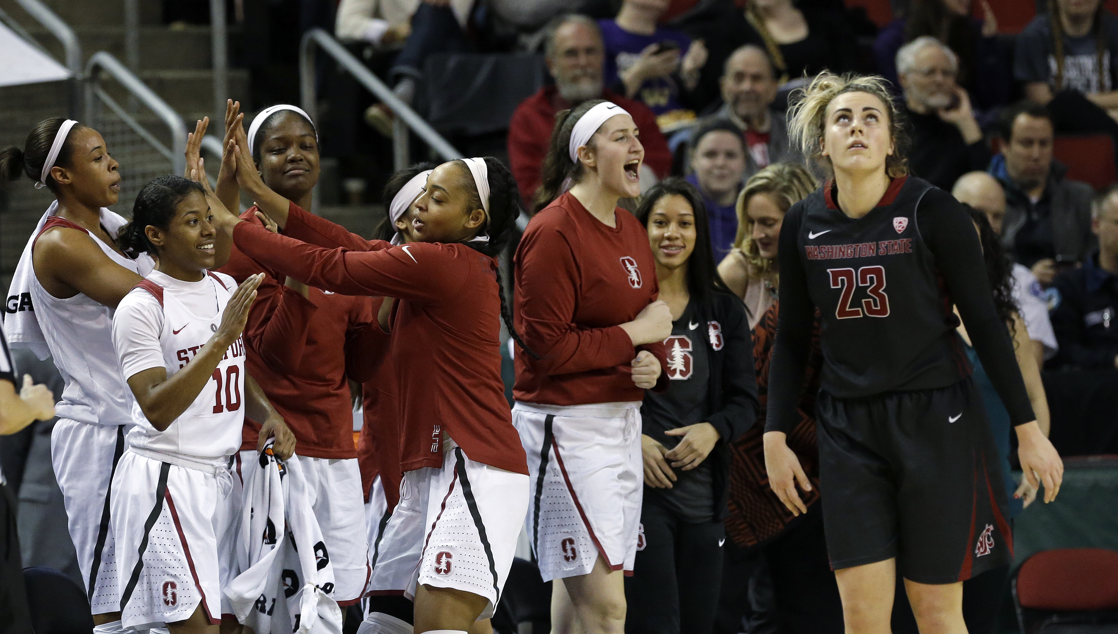 No. 10 Stanford tops Washington St 66-36 in Pac-12 tourney