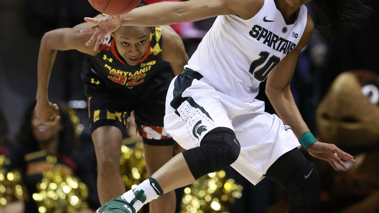 Jones scores 32 points, No. 4 Maryland beats Michigan State