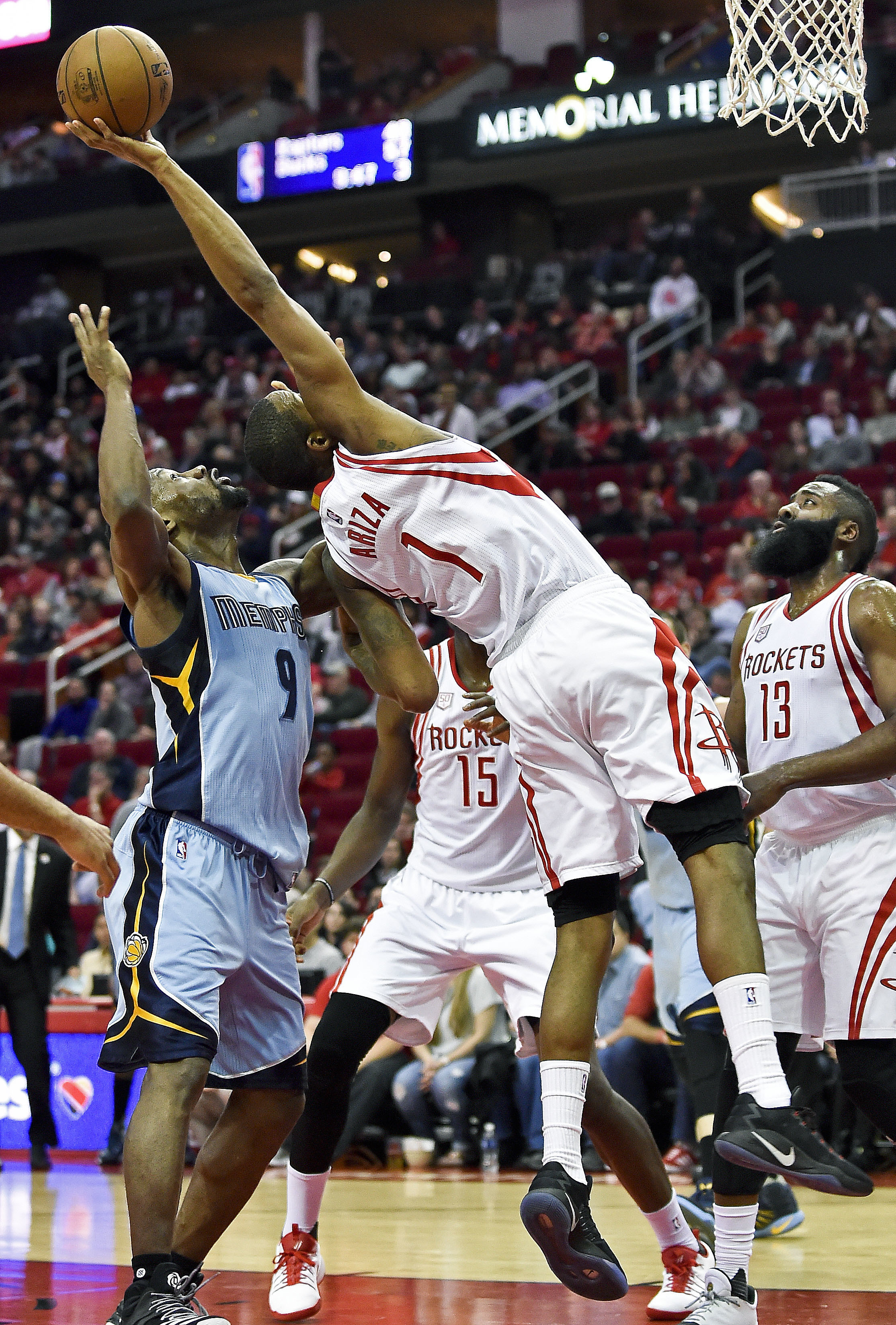 Harden's 33 points lead Rockets over Grizzlies, 123-108
