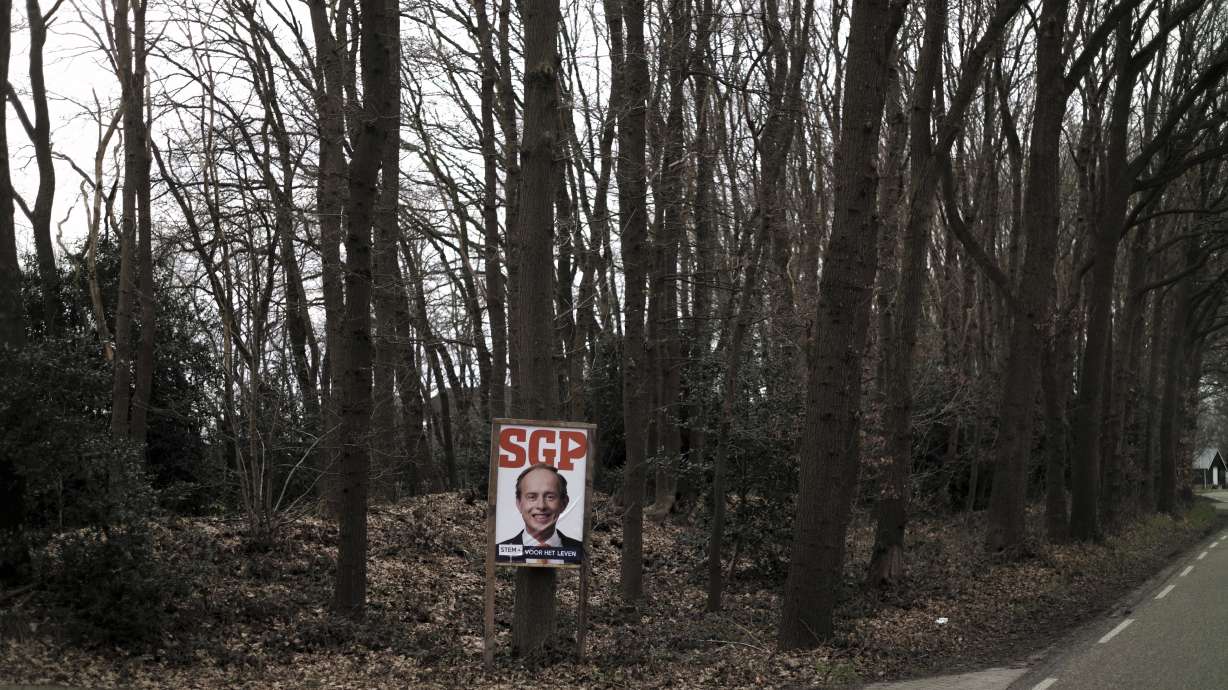 AP Photos: As Dutch elections near, posters proliferate