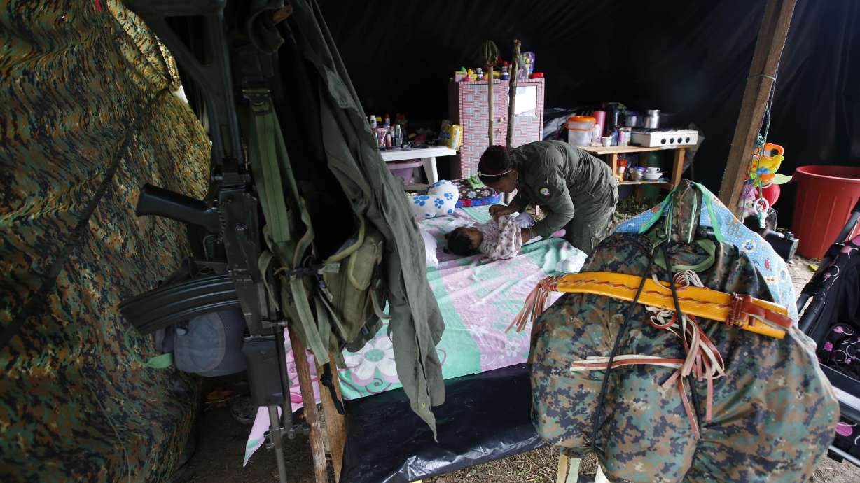 Colombian rebels exchange rifles for rattles amid baby boom