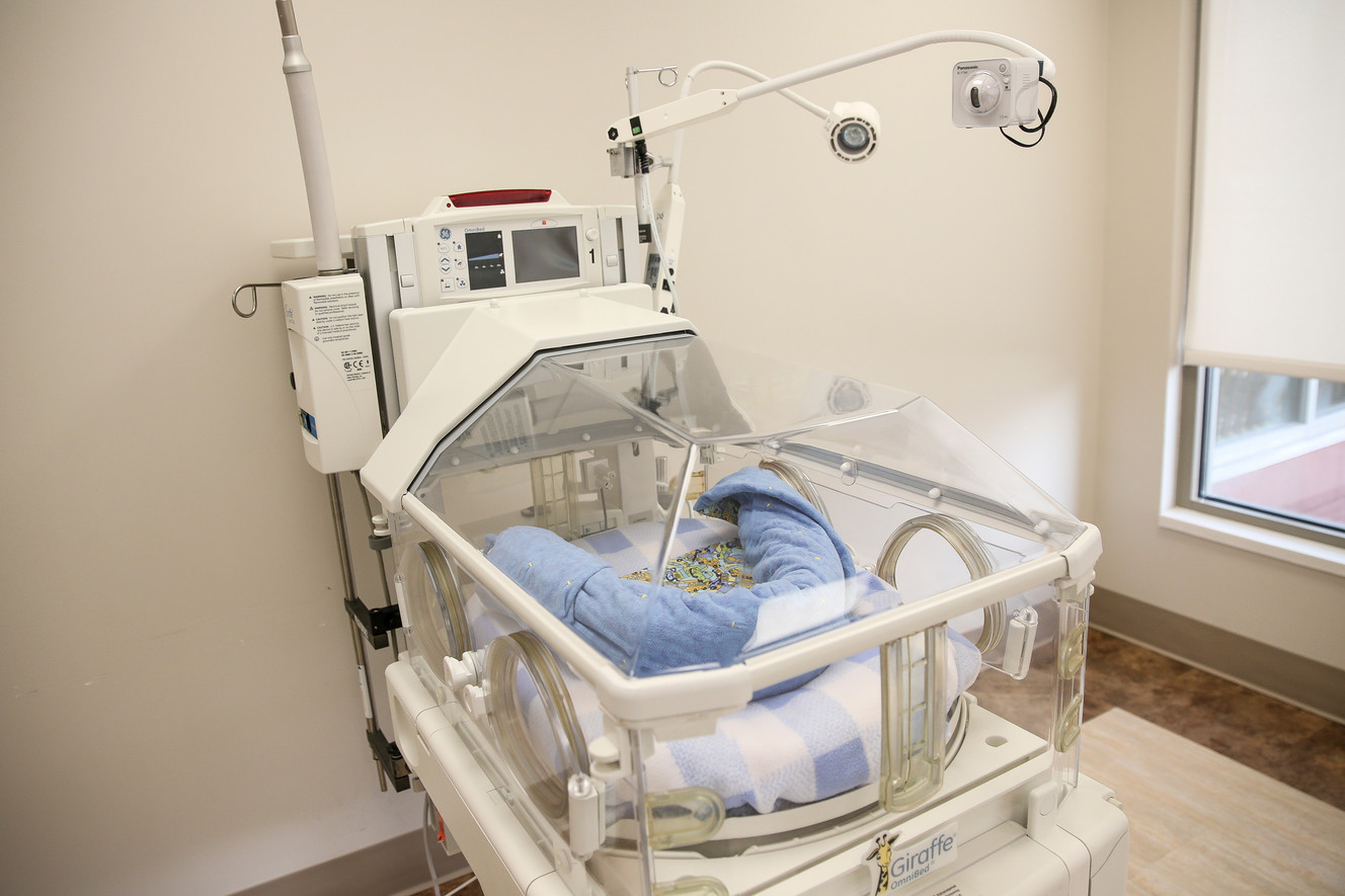 A neonatal intensive care unit bed featuring a webcam, top right, is seen at Timpanogos Regional Hospital in Orem on Wednesday, March 8, 2017. Photo: Spenser Heaps, Deseret News
