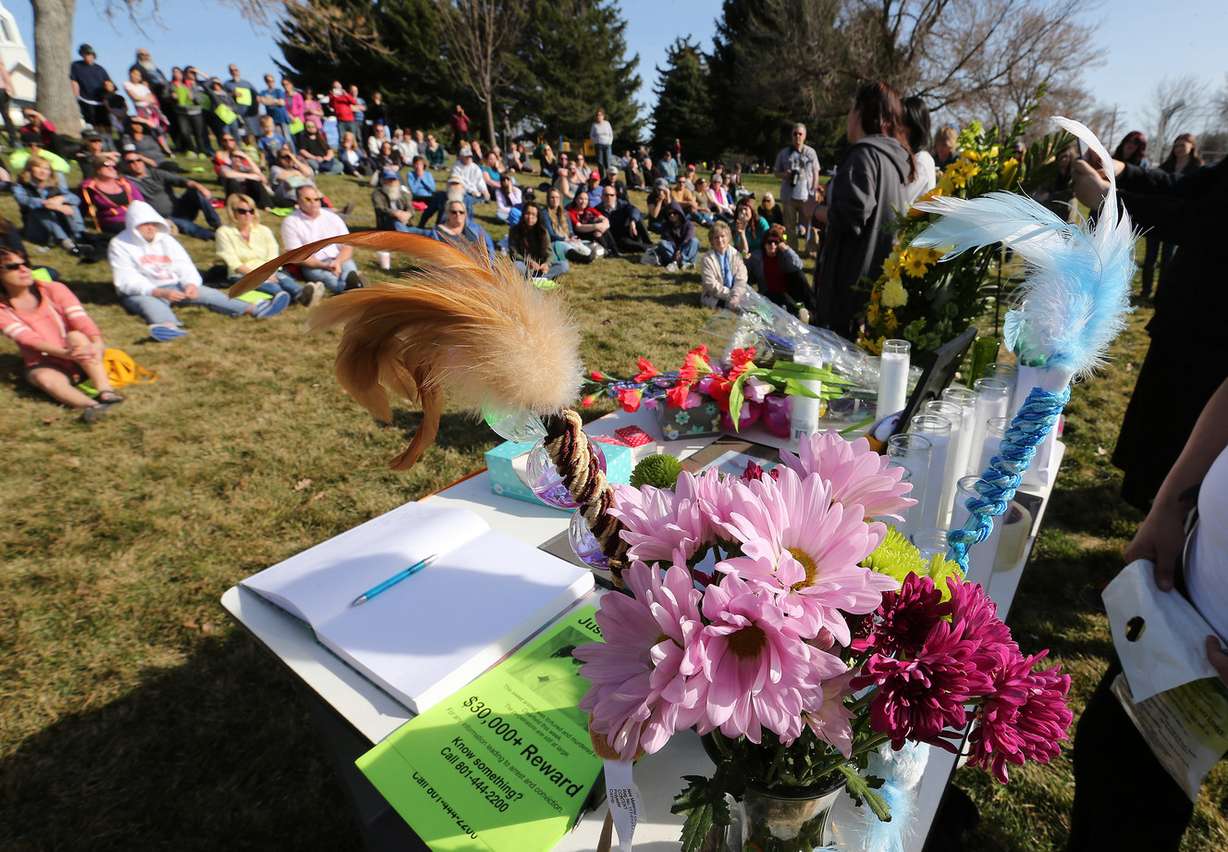 Numerous people gather during the Humane Society of Northern Utah's organized vigil for Sage at Kiwanis Park in Clearfield on Sunday, March 12, 2017. Sage is a cat who was tortured and died and a reward of nearly $50,000 has been offered for information leading to the arrest and conviction of those responsible. (Photo: Jeffrey D. Allred, Deseret News)