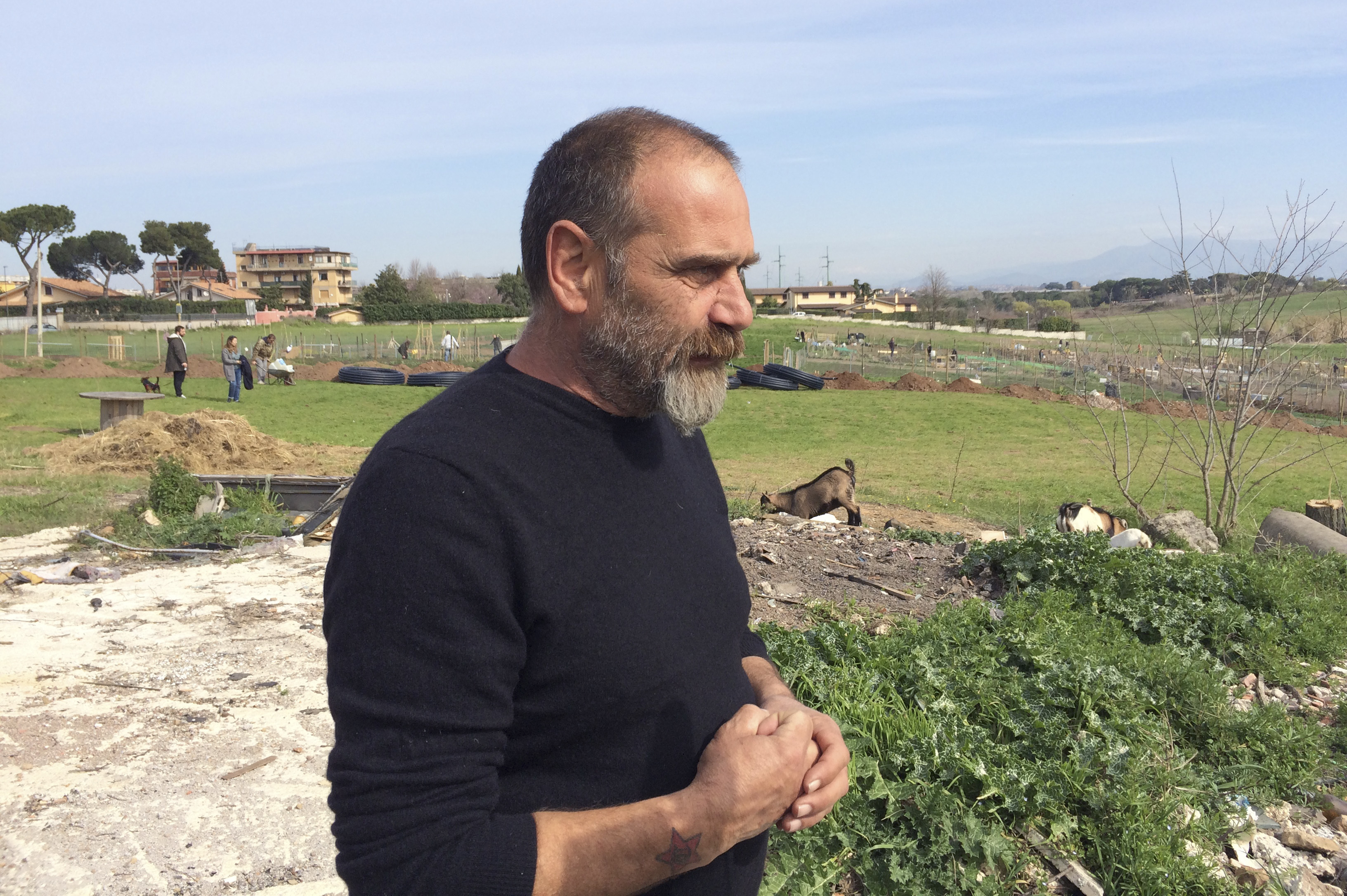 Squatters' urban garden comes to life with pope's tacit OK