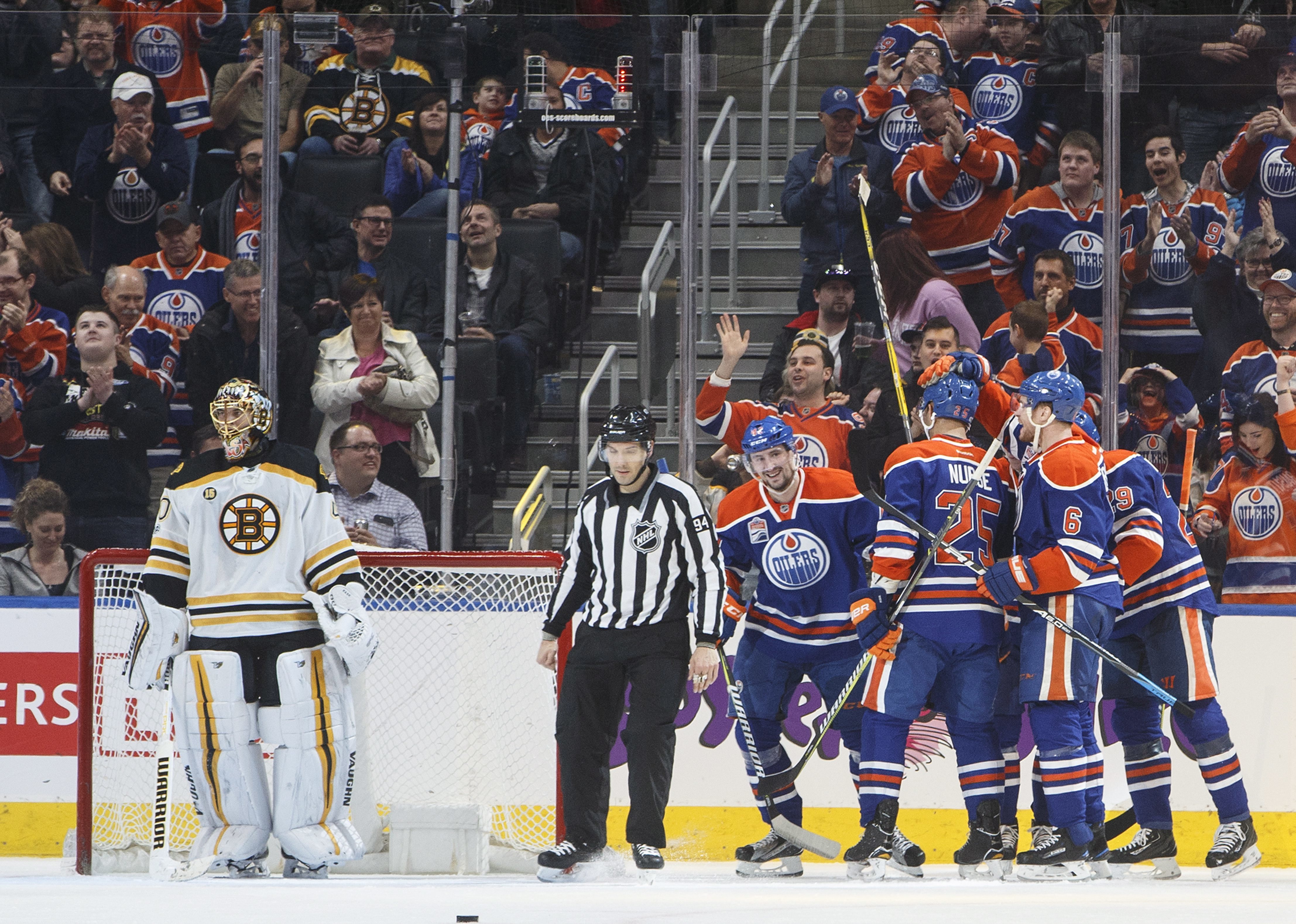 Maroon scores twice, Oilers thump Bruins 7-4