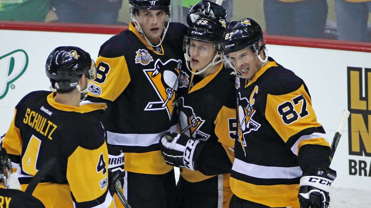 Crosby leads injury-ravaged Penguins to 6-4 win over Devils