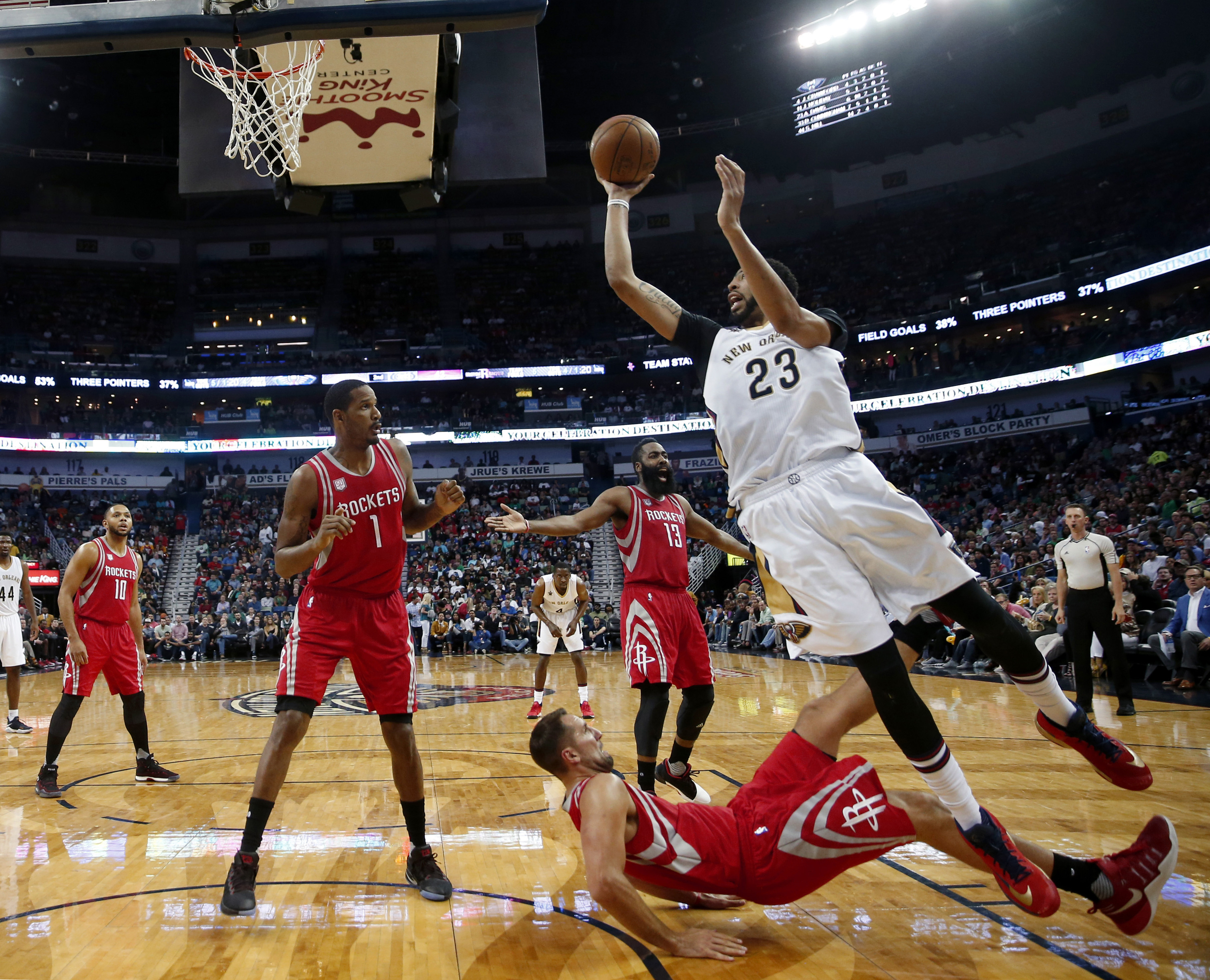 Hill's career-high 30 lead Pelicans past Rockets 128-112