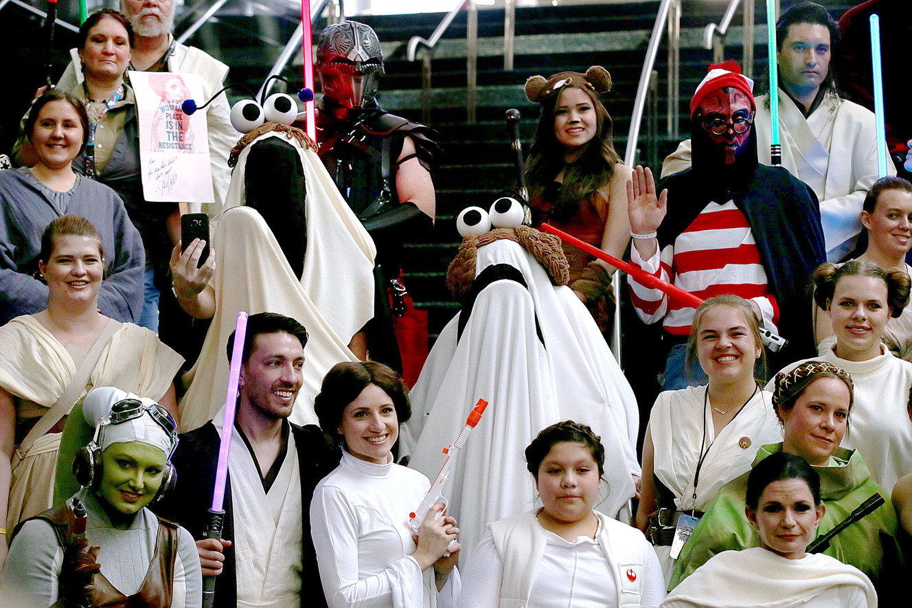 People dressed as Star Wars characters gather for a photo shoot during the Comic Con FanX event at the Salt Palace Convention Center in Salt Lake City on Friday, March 17, 2017. (Photo: Laura Seitz, Deseret News)