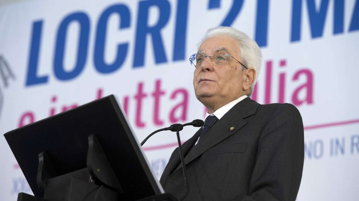 Italy president hugs those like him who lost family to Mafia