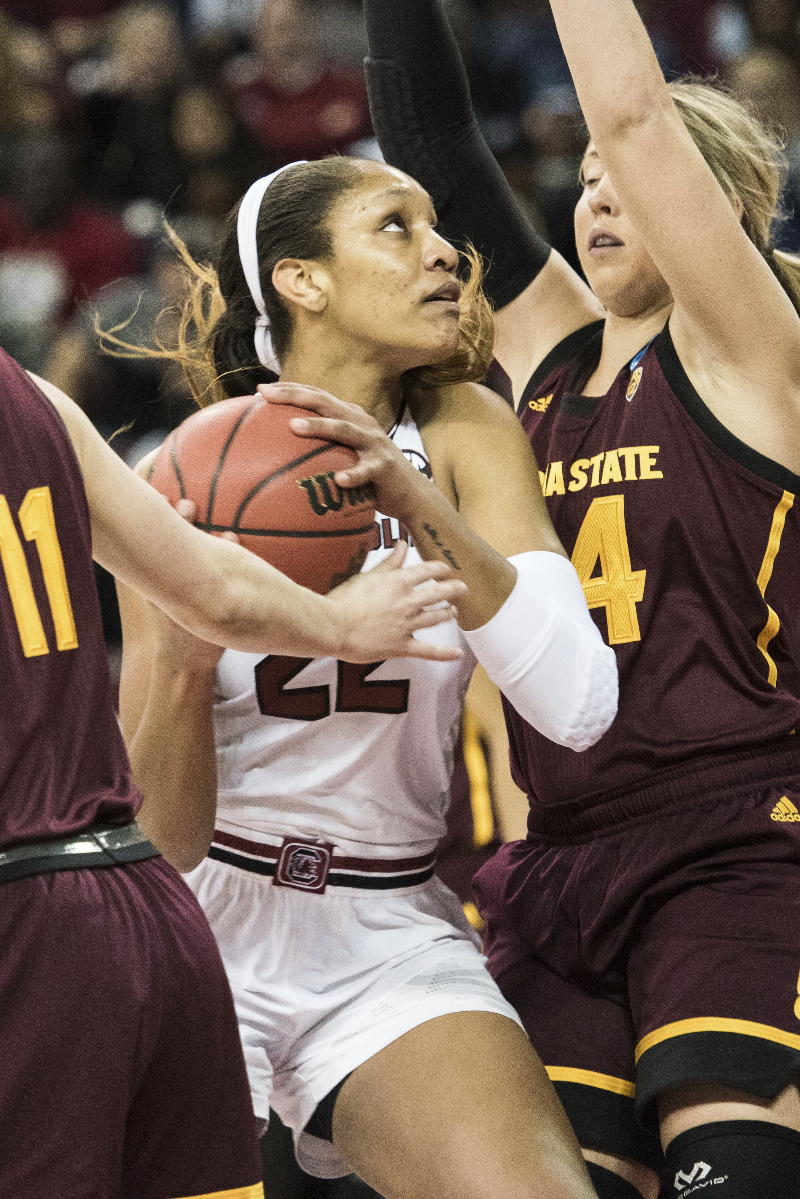 No. 1 seed South Carolina avoids upset against Arizona St