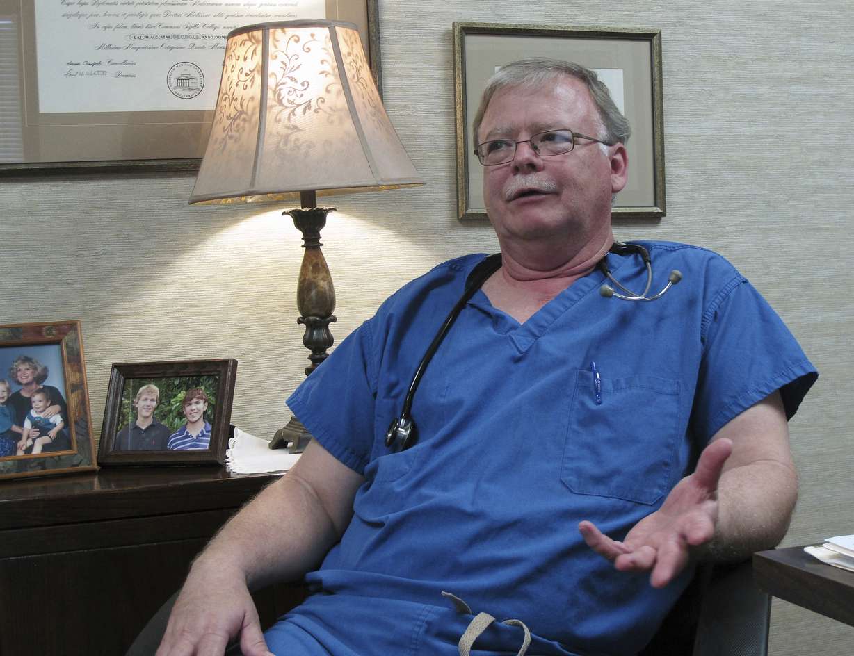 Dr. Kyle Parks sits in his office outside Evans Memorial Hospital in Claxton, Ga. Photo: Russ Bynum, AP Photo