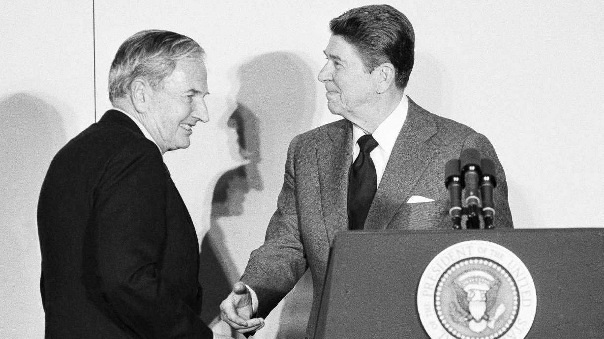 The Latest: Clintons say Rockefeller used fortune for good