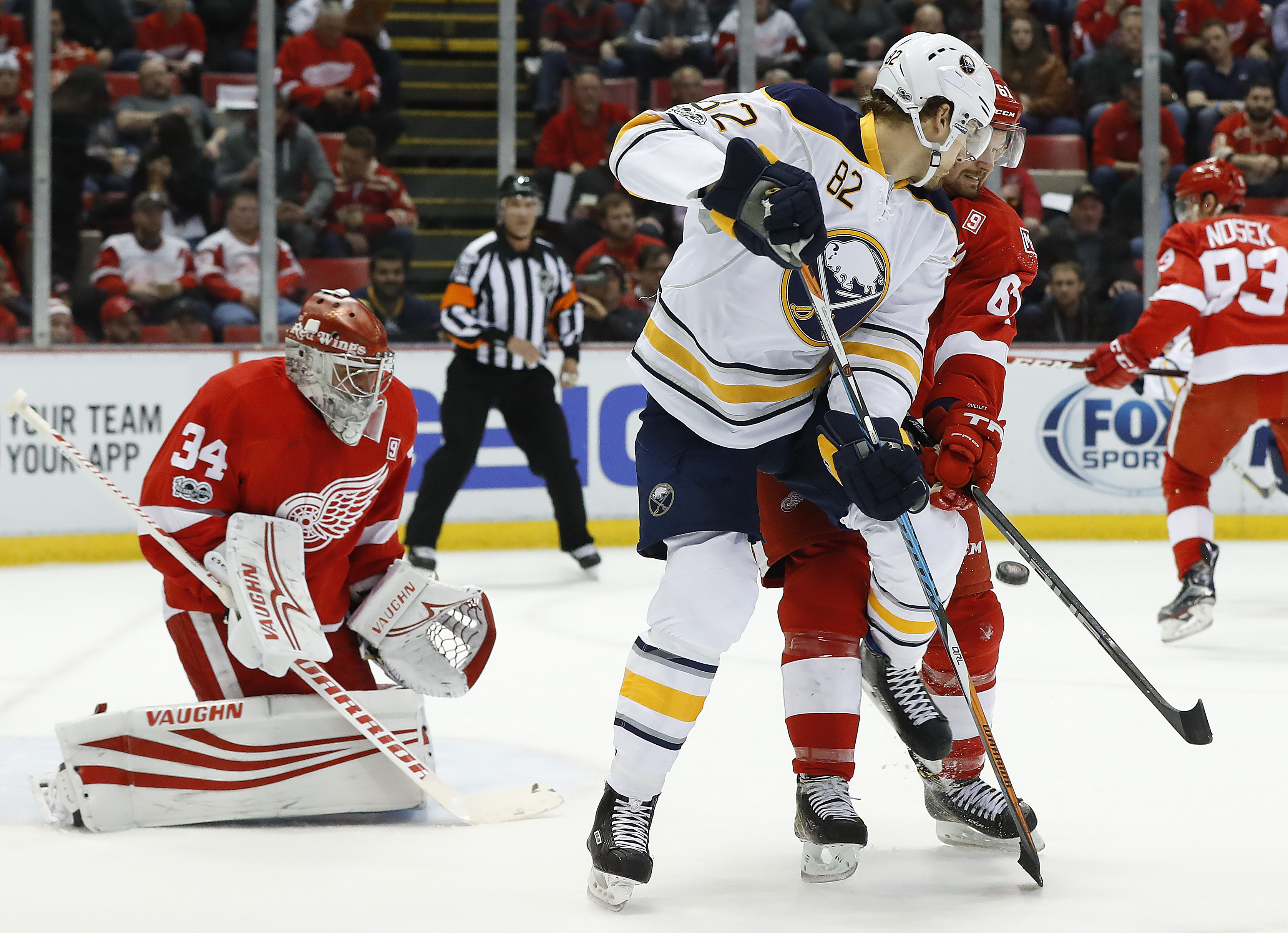 Eichel-led Sabres beat Red Wings 2-1 on power-play goals
