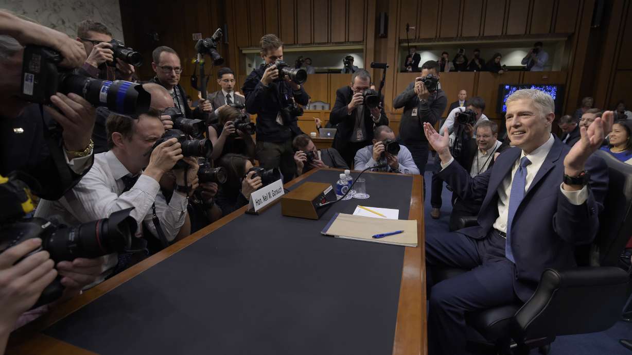 The Latest: Gorsuch says Trump disappointed he lost Colorado