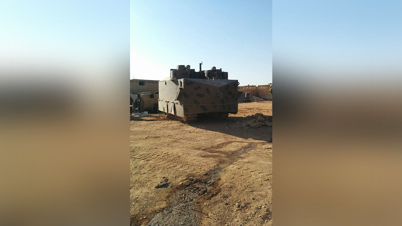 In this September 2016 photo, a homemade tank of the People's Protection Units (YPG) is seen. The YPG is the main component of the Syrian Democratic Forces, a U.S. backed Syrian force battling the Islamic State in the north of Syria. (Photo: Freeman Stevenson)