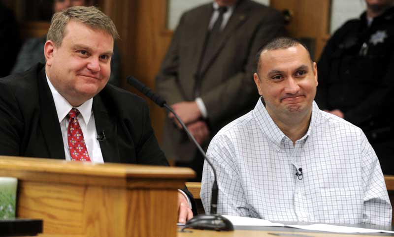 Tapp and his attorney, John Thomas. (Taylor Carpenter, Pool Photo)