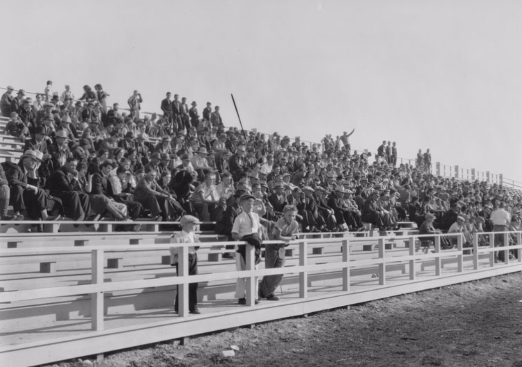 Fans in the seats for a football game at Granite High in 1934 (Photo: Utah Division of History)