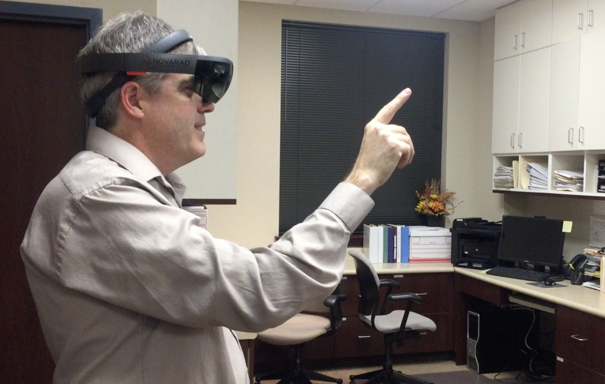 Dr. Cvetko with the HoloLens