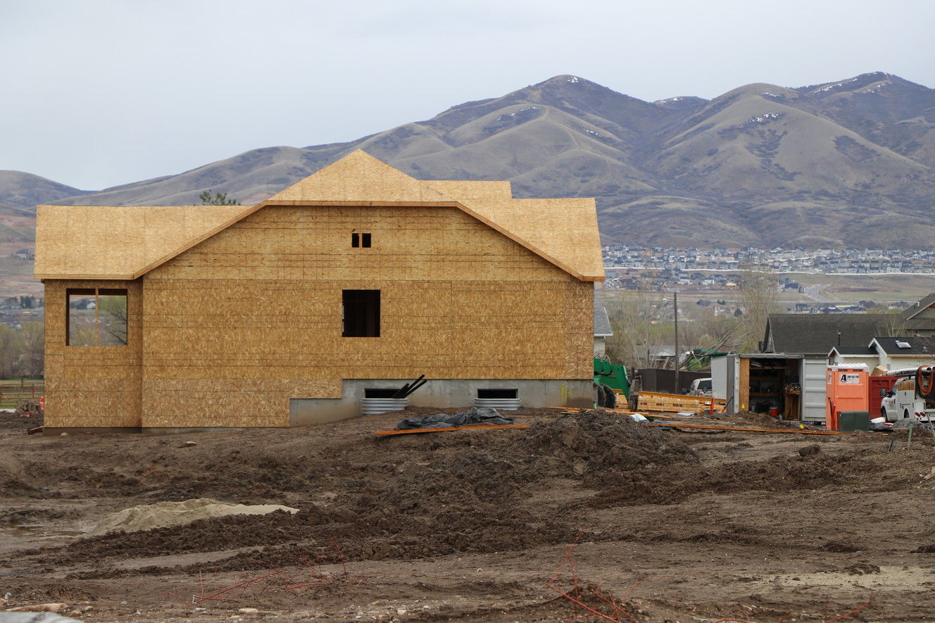 A house being built in a new Lehi subdivision. (Photo: Devon Dewey, KSL.com)