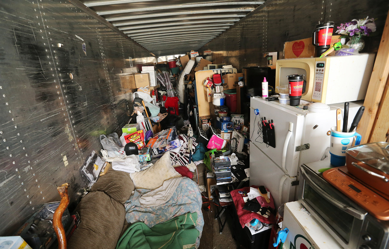 Lawrence's commercial big rig trailer is pictured in Salt Lake County on Thursday, March 30, 2017. (Photo: Jeffrey D. Allred, Deseret News)