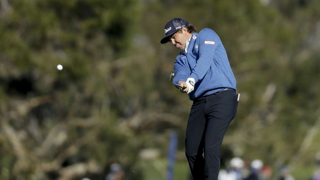 Zac Blair hits to the second hole during the second round of the Farmers Insurance Open golf tournament on the South Course at the Torrey Pines Golf Course Friday, Jan. 27, 2017, in San Diego.