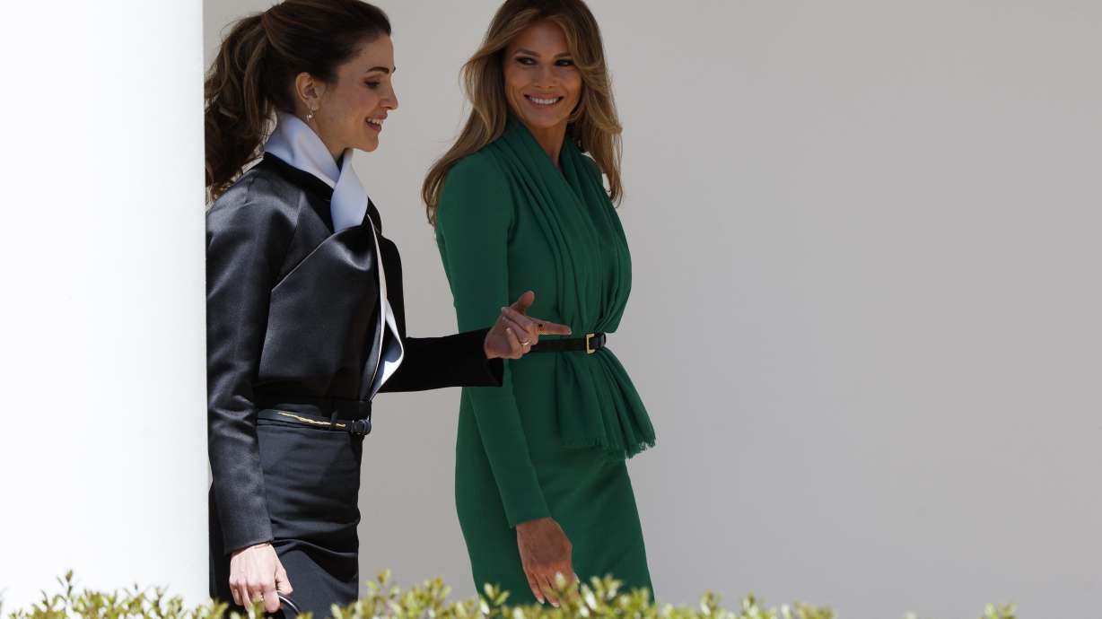 Melania Trump, Jordan's queen tour girls-only charter school