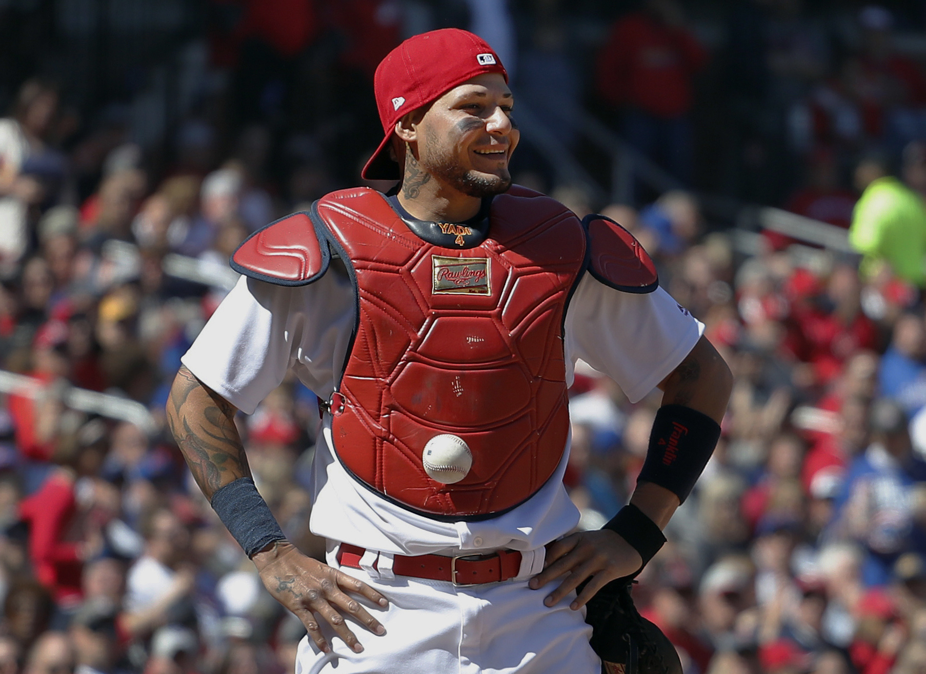 Not so sticky: MLB says no violation in Molina stuck ball