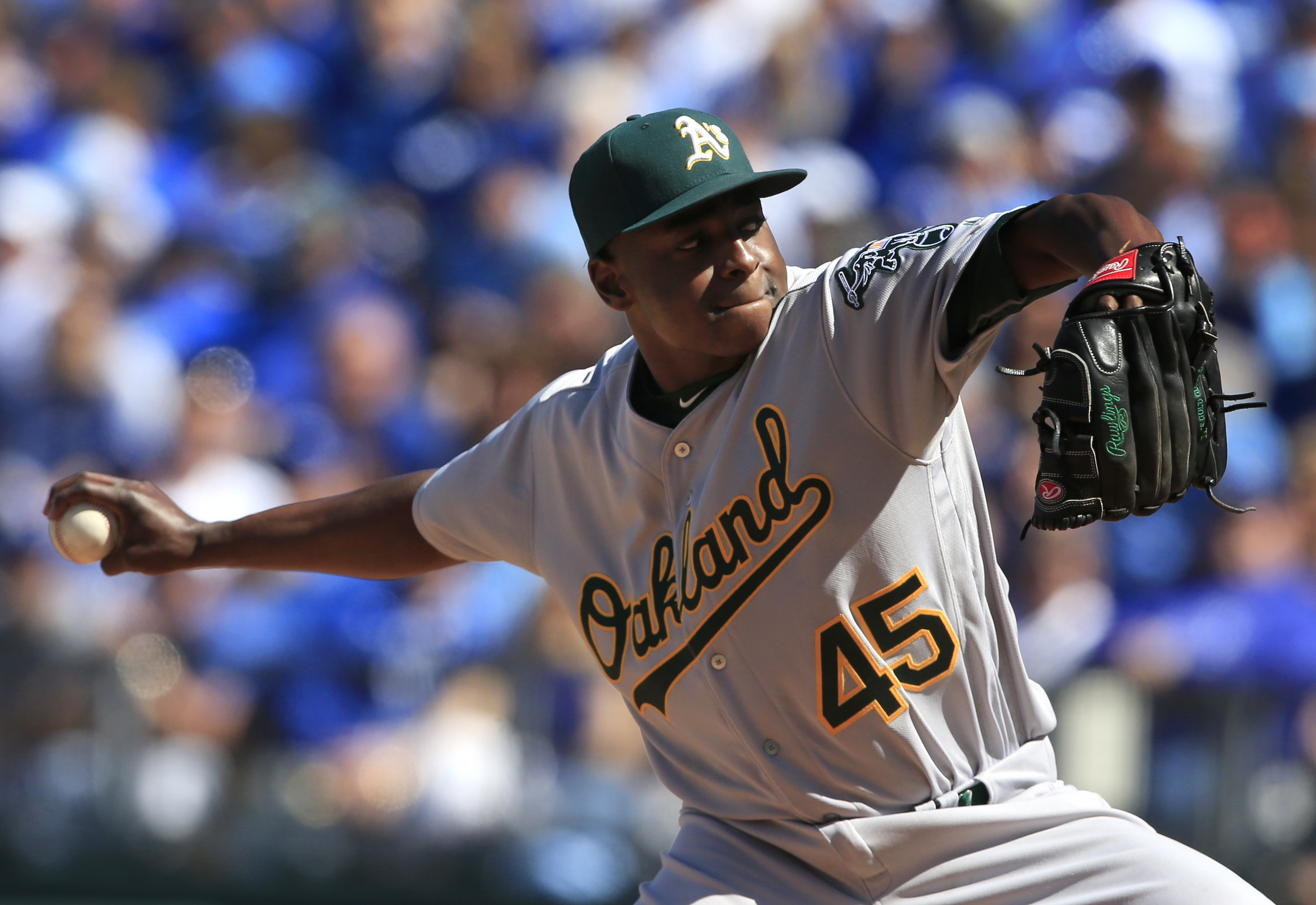 Cotton dazzles as A's spoil Royals' home opener with 2-0 win