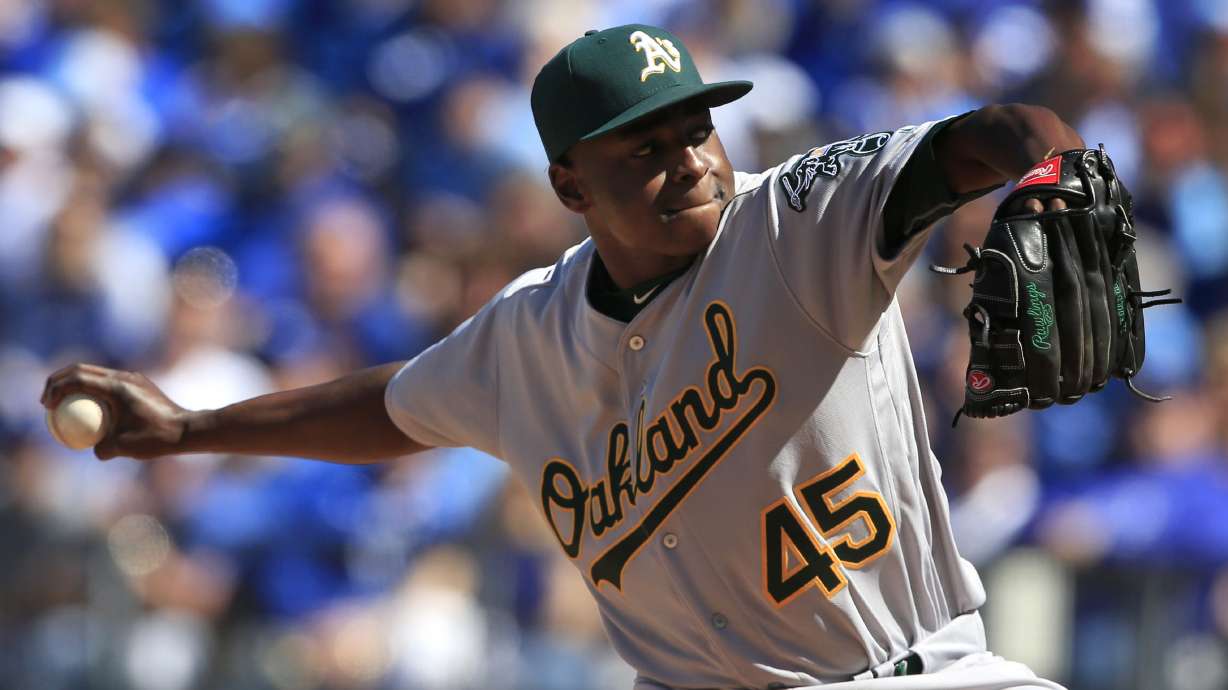 Cotton dazzles as A's spoil Royals' home opener with 2-0 win