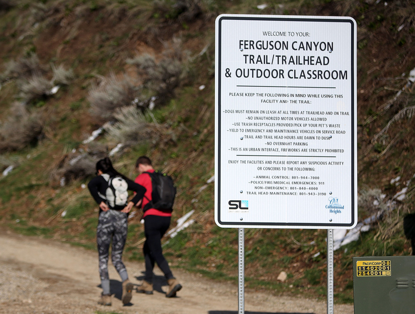 Hikers head up the Ferguson Canyon trail. 