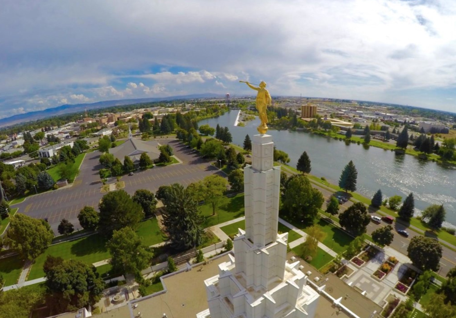 Moroni statue reinstalled on Idaho Falls temple