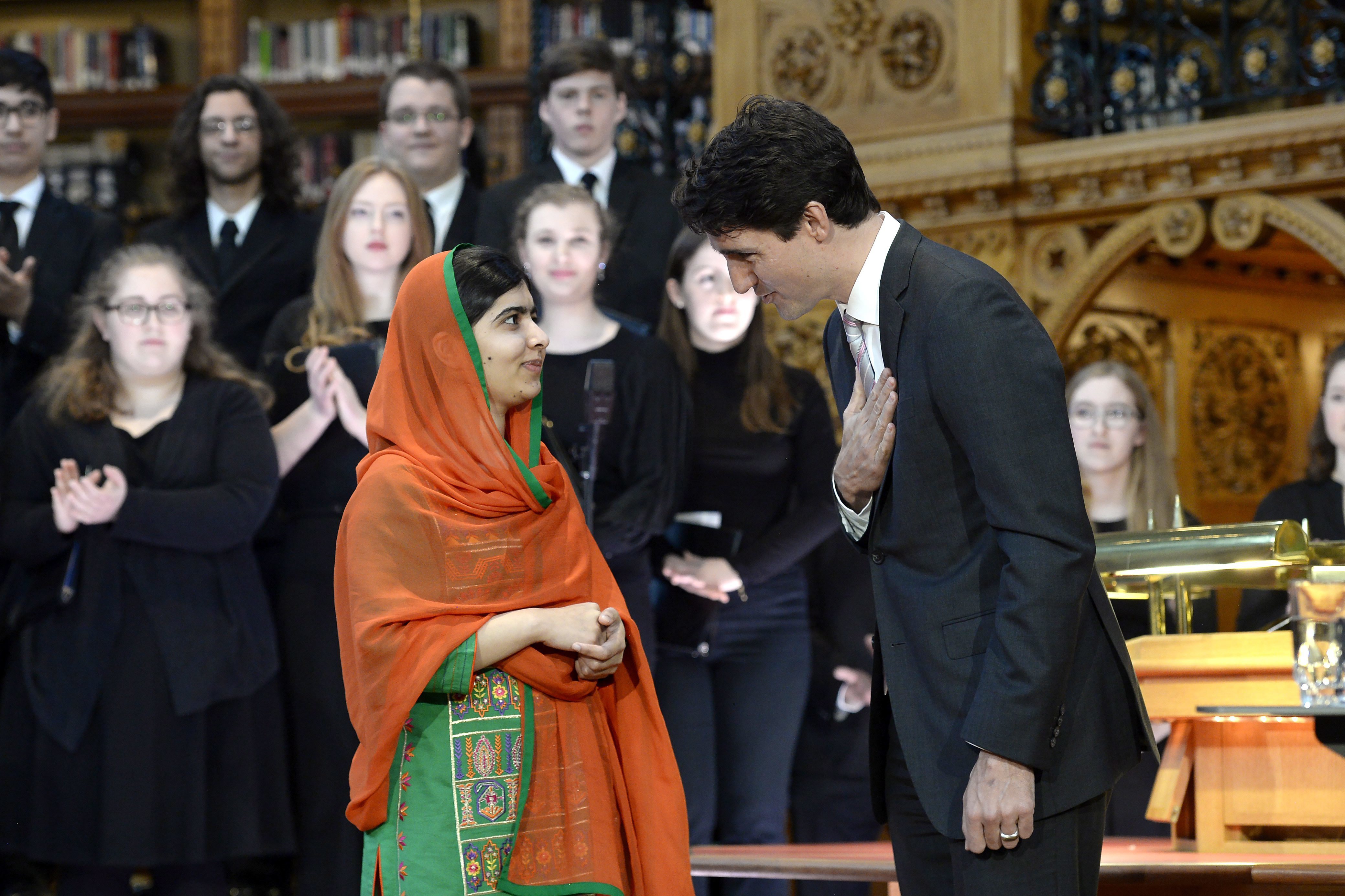 Malala becomes honorary Canadian, notes Trudeau's tattoos
