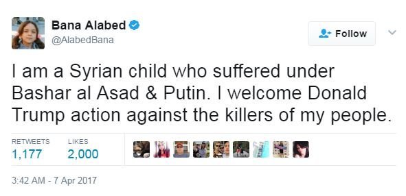 (Photo: Bana Alabed, Twitter)