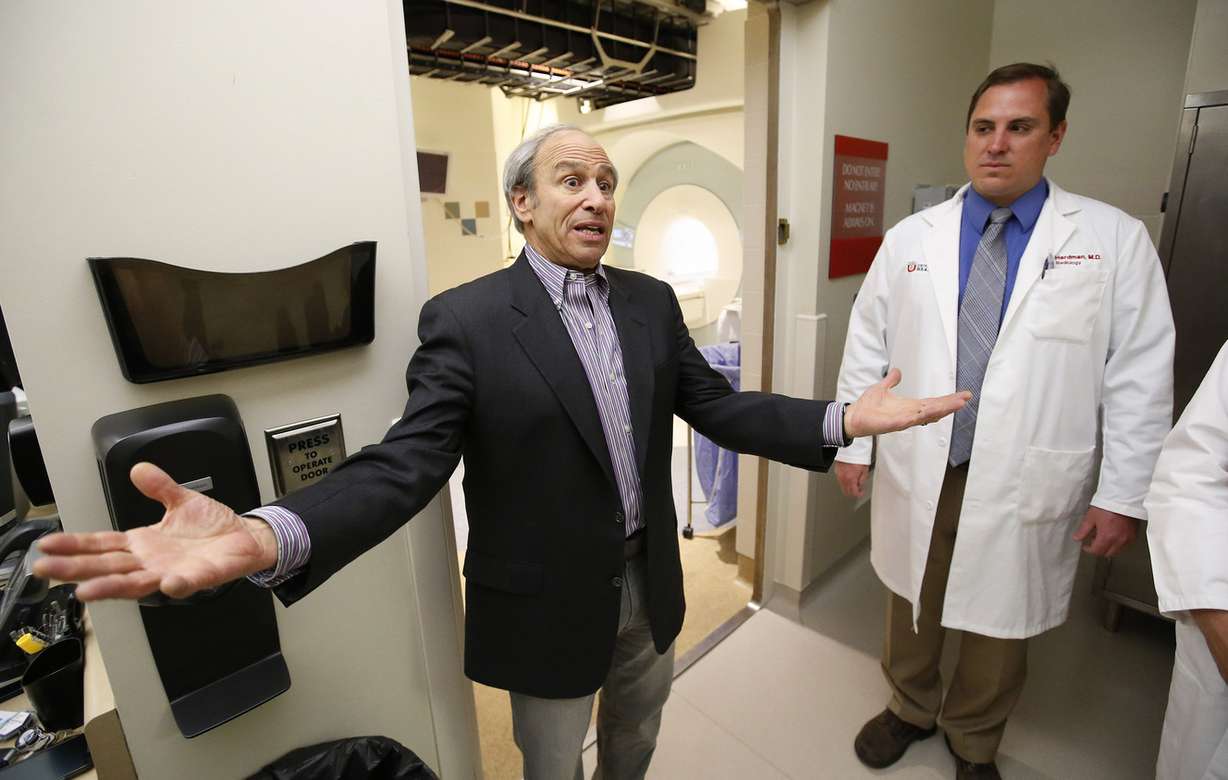 Cancer patient Tommy Tanzer talks about his care at the Huntsman Cancer Institute in Salt Lake City on Friday, April 14, 2017. The institute acquired new technology a year ago to conduct MRI-guided prostate biopsies. With this technology, a radiologist can conduct the biopsy in the MRI suite and use the MRI to move the needle to a targeted, specific spot of interest. (Photo: Jeffrey D. Allred, Deseret News)