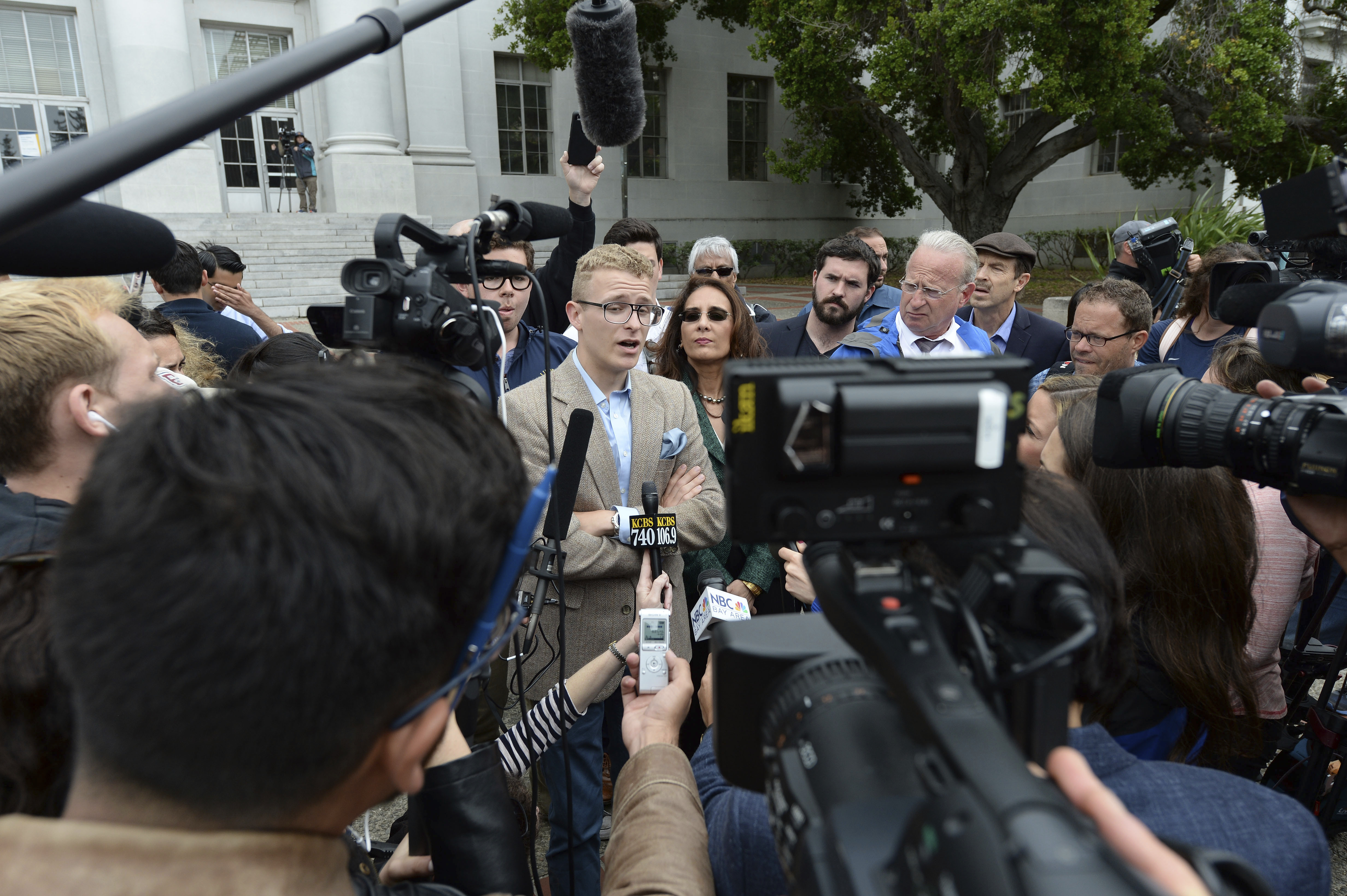 The Latest: Coulter says talk would have said enforce law