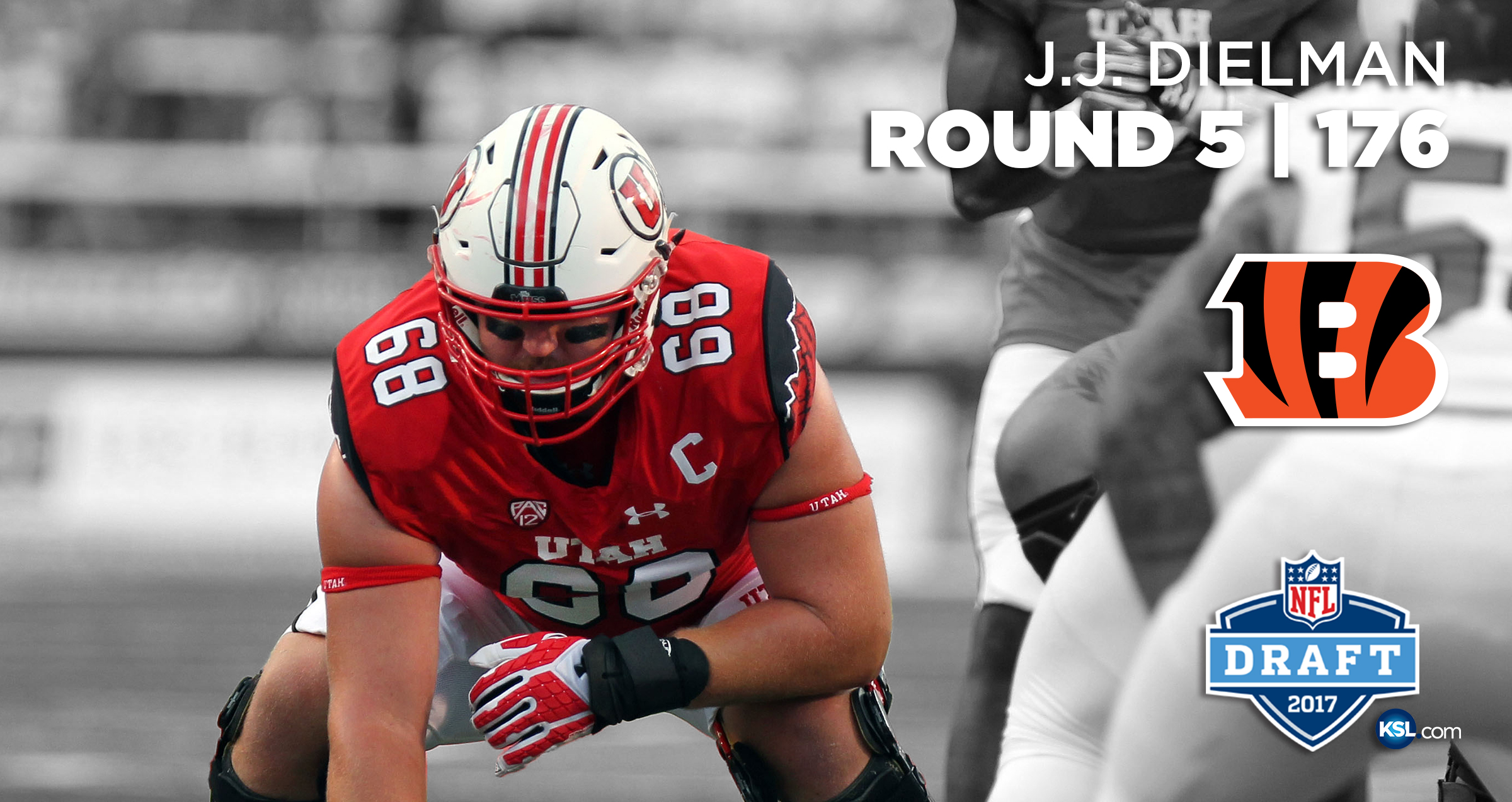 Utah's JJ Dielman drafted No. 176 to Cincinnati Bengals in 5th round